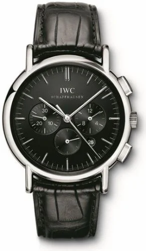 IWC Portofino Chronograph MecaQuartz Stainless Steel / Black IW3724-04 (IW372404)